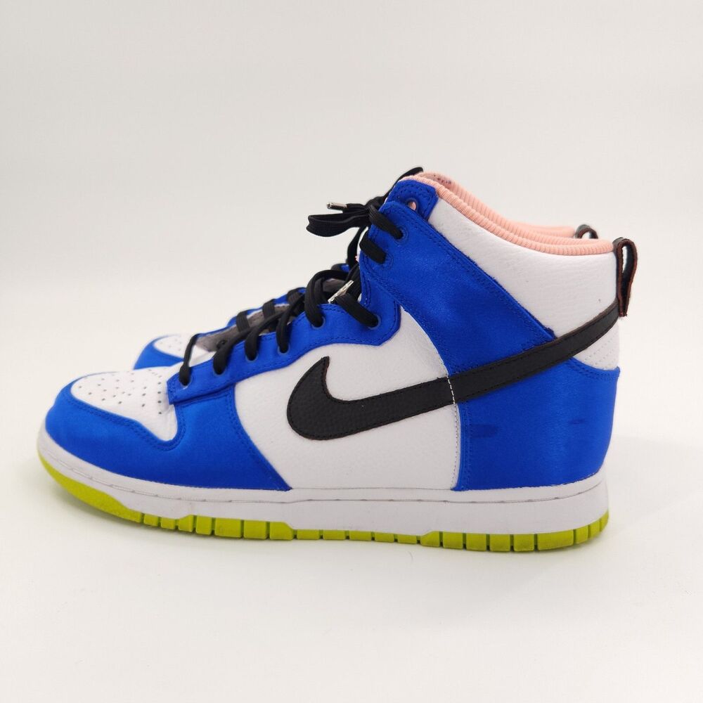 Nike Dunk High Blue Satin Shoes Women Size 10 - Picture 3 of 9